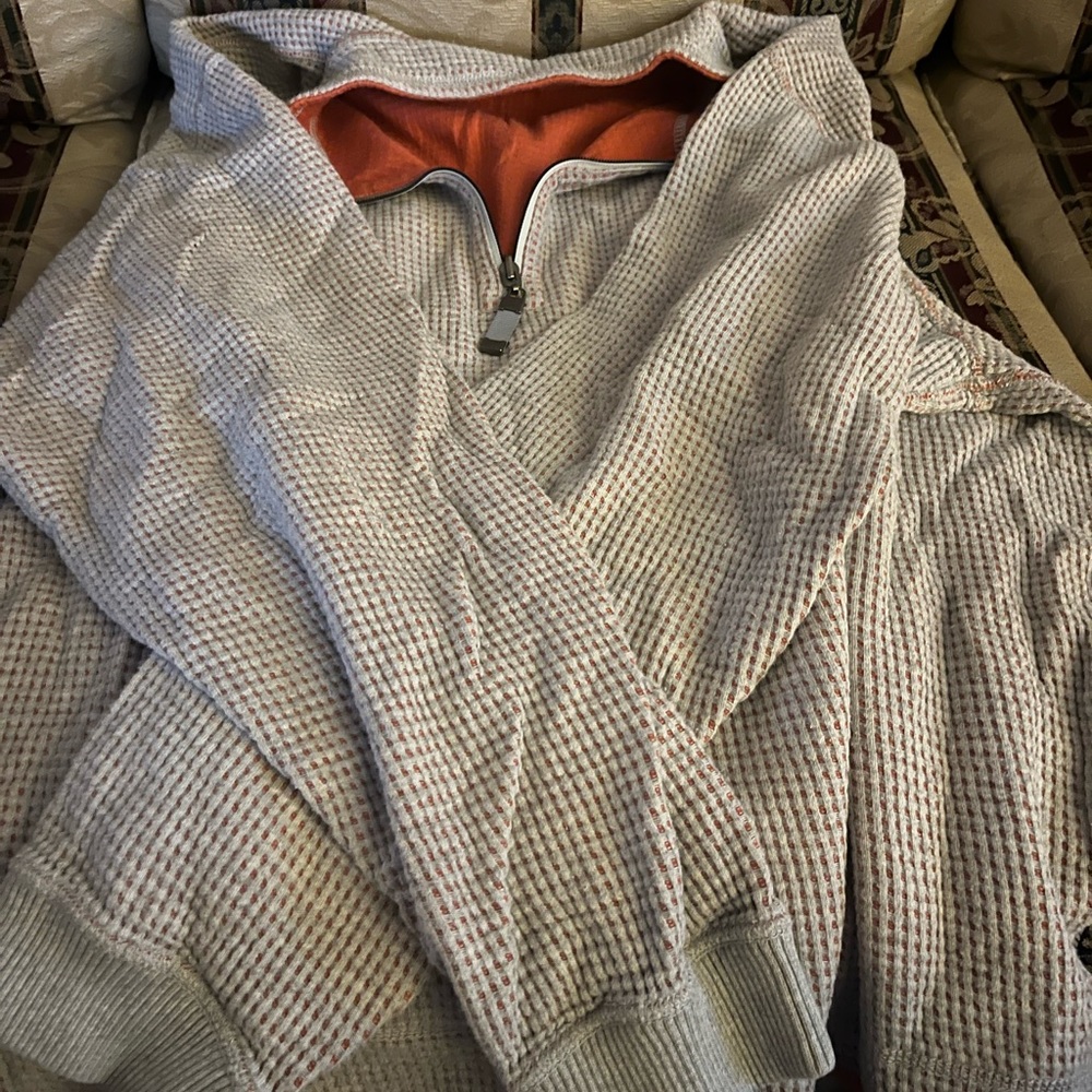 Tommy Bahama men’s Revers-able half zip sweater.  Perfect for thanksgiving